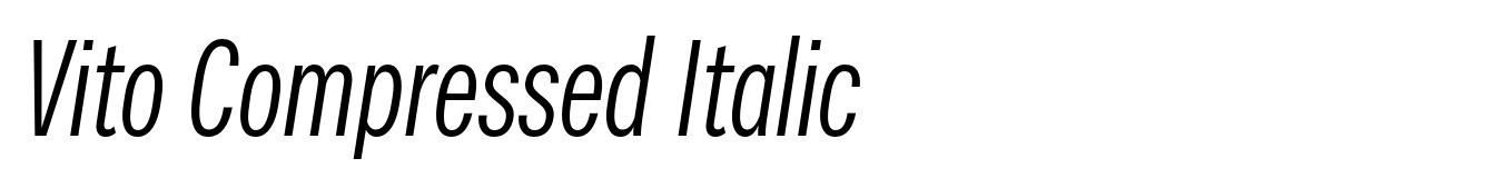 Vito Compressed Italic